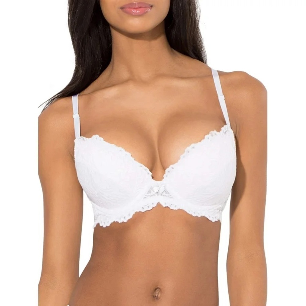 Smart & Sexy White Lace Sexy Cleavage Bra